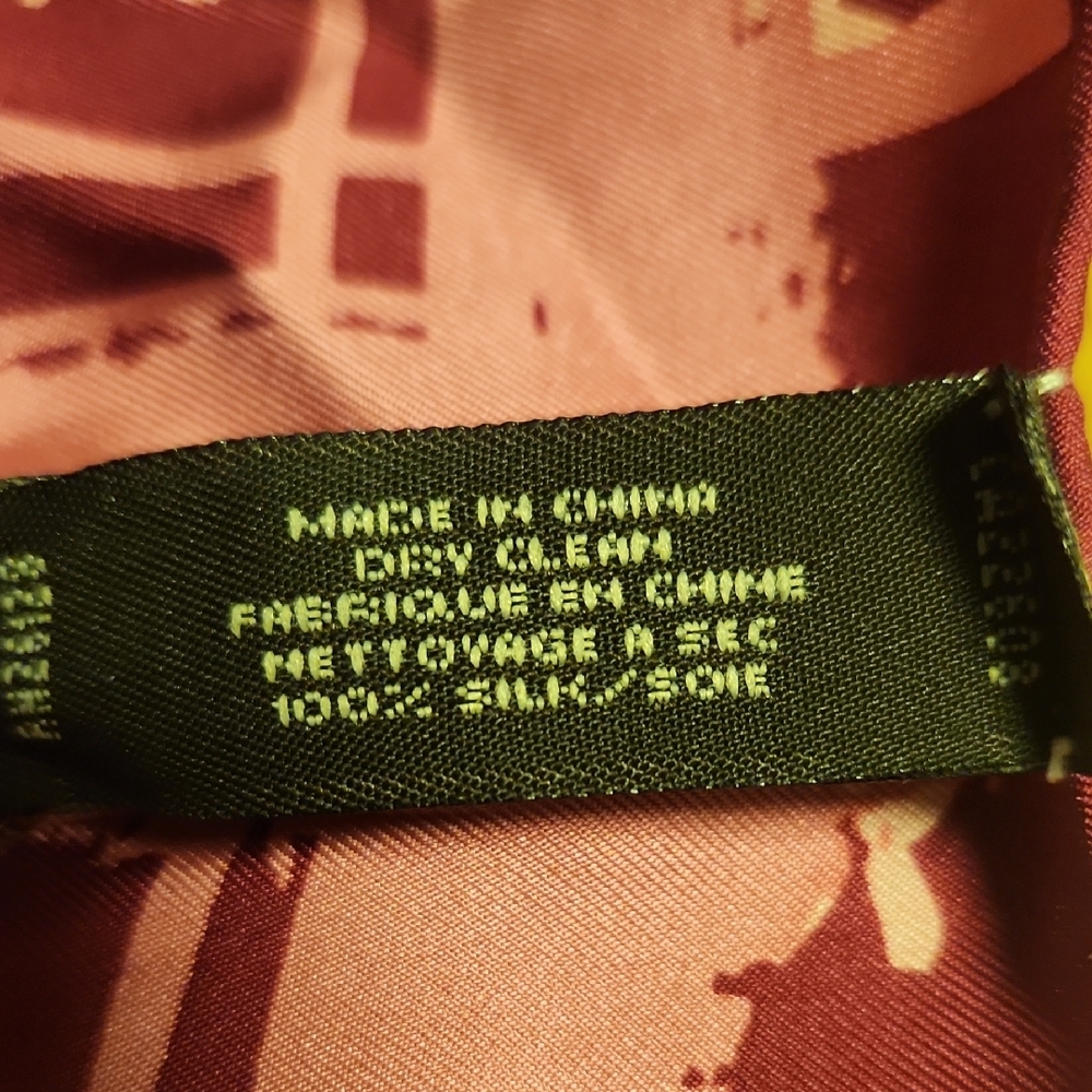 Coach Magenta and Light Pink Floral Scarf - Picture 3 of 4